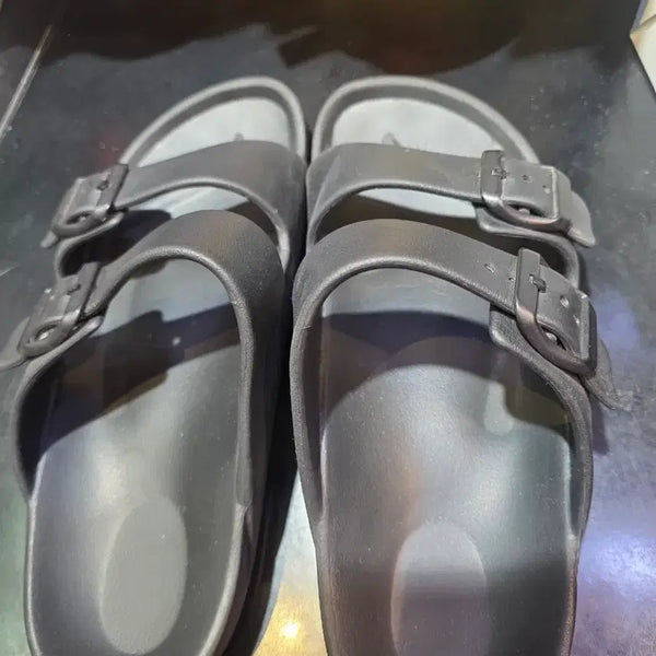 [BUNJANG] Black Buckle Slippers - Size 240 / 버클 슬리퍼 240