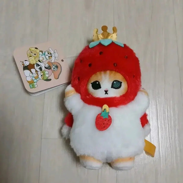 [BUNJANG] Sanrio Mofusand Strawberry Mascot Doll Keychain / 산리오 모프샌드 딸기 모후샌드 마스코트 인형 키링 모후산도