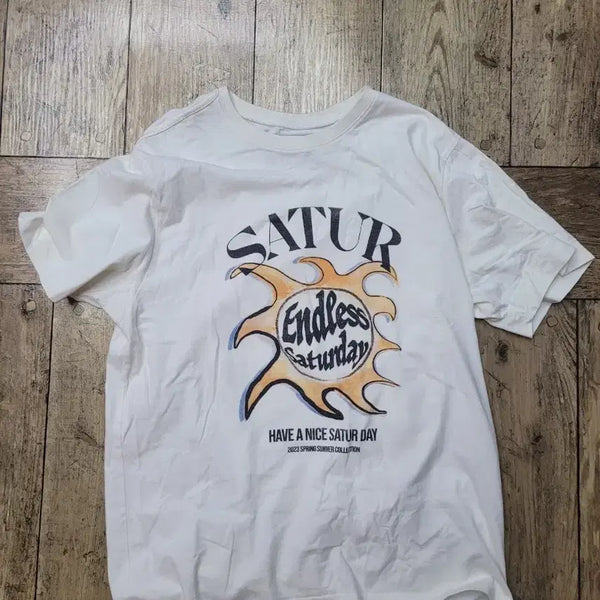 [BUNJANG] Saturday Endless Saturday T-Shirt White XL / 새터 반팔 xl