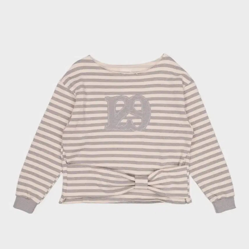 [BUNJANG] Illigo Stripe Sweatshirt T-shirt Ivory Melange / 일리고 스트라이프 맨투맨 티셔츠 아이보리 멜란지