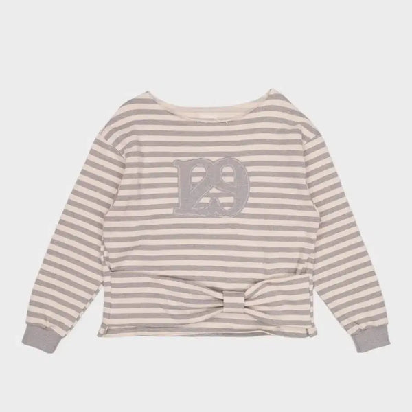 [BUNJANG] Illigo Stripe Sweatshirt T-shirt Ivory Melange / 일리고 스트라이프 맨투맨 티셔츠 아이보리 멜란지