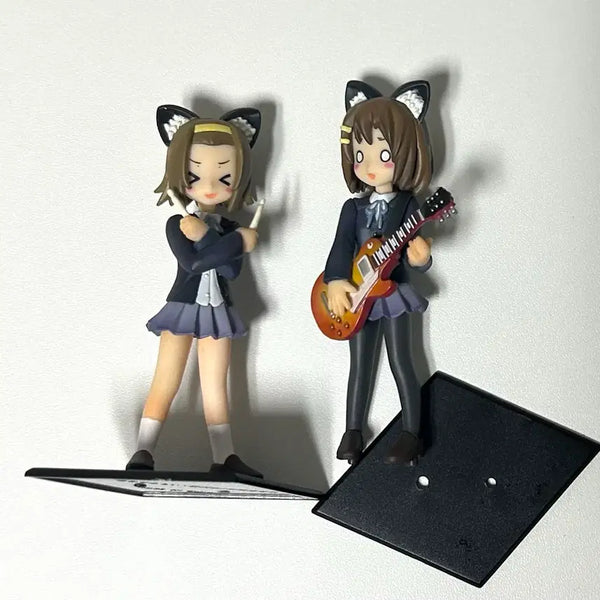 [BUNJANG] K-On! Yontengo Mini Figure Yui & Ritsu School Uniform Cat Ears / 케이온 욘텐고 미니 피규어 유이 리츠 교복 미소녀 k-on 네코미미 고양