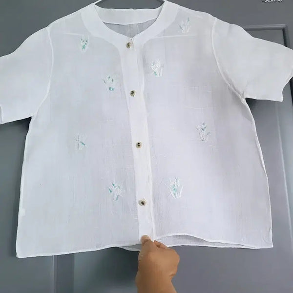 [BUNJANG] Embroidered Ramie Jeogori / 꽃 자수 모시저고리
