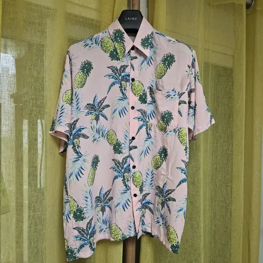 [BUNJANG] Hawaiian Pineapple Pattern Shirt Size 100 / 하와이안 파인애플 패턴 셔츠100