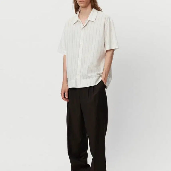 [BUNJANG] MFPEN Holiday Shirt Light Brown Stripe / Mfpen Holiday Shirt