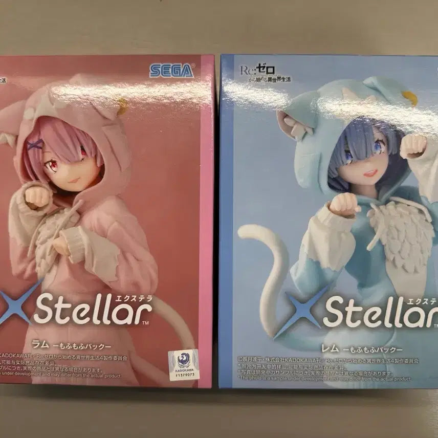 [BUNJANG] Sega Re:Zero Moofu Moofu Rem & Ram Cat Figure Set / 세가 리제로 모후모후 고양이 렘 람 피규어 세트