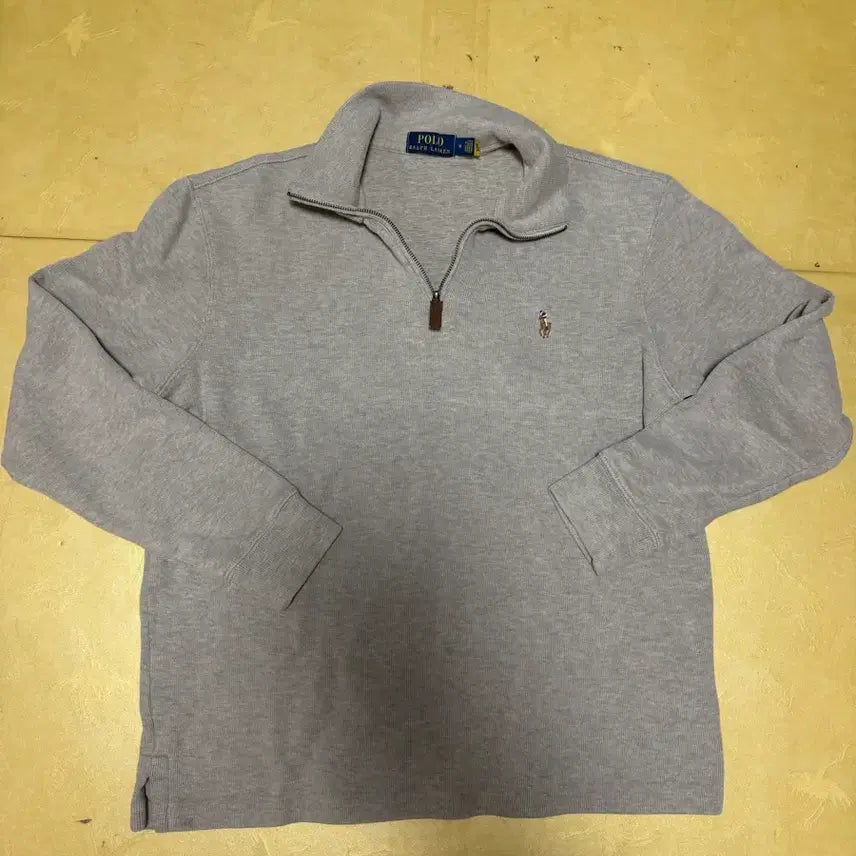 [BUNJANG] Polo Ralph Lauren Half-Zip Knit Sweater Grey M / 폴로 랄프로렌 하프집업 니트 그레이 95 M