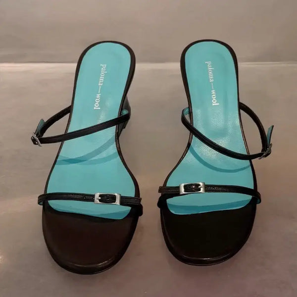 [BUNJANG] Paloma Wool Bego Double Strap Wedge Sandals Brown / (새상품)[36,37,38] 팔로마울 Bego 더블 스트랩 웨지 샌들/브