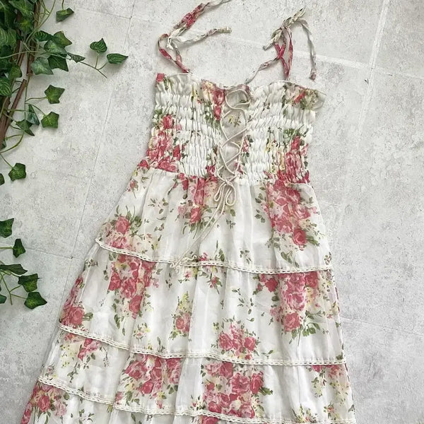 [BUNJANG] Romantic Fairy Mori Floral Vintage Long Dress / 로맨틱 페어리 모리 플로럴 빈티지 롱 원피스