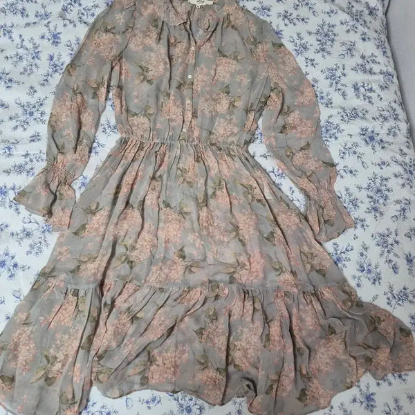 [BUNJANG] Vanessa Bruno Athe Sully Hydrangea Print Dress Size 36 / 바네사브루노아떼 설리 수국 원피스 36
