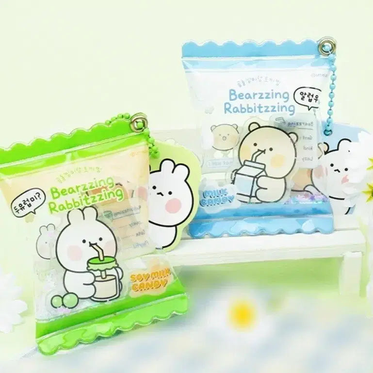 [BUNJANG] Youmeus Bear Rabbit Keyring Set with Phone Strap (Bundle of 3, New) / (새상품 3개 일괄) 유미어스 곰돌찡 토끼찡 키링 세트(+폰스트랩)