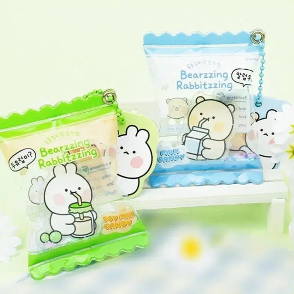 [BUNJANG] Youmeus Bear Rabbit Keyring Set with Phone Strap (Bundle of 3, New) / (새상품 3개 일괄) 유미어스 곰돌찡 토끼찡 키링 세트(+폰스트랩)