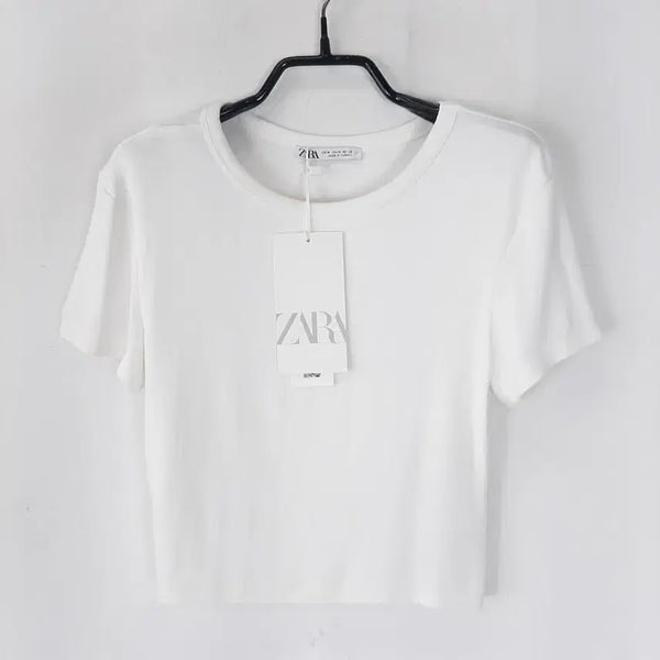 [BUNJANG] Zara Cropped T-Shirt New Size M / 자라 크롭티셔츠 새상품M