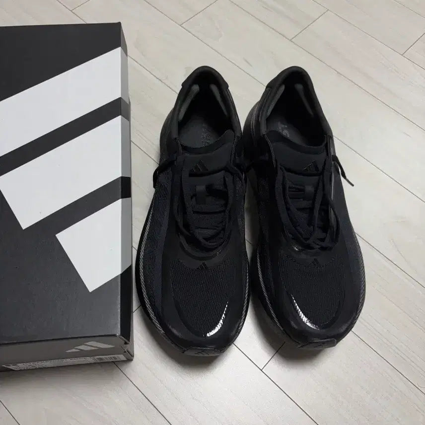 [BUNJANG] Adidas Hyperboost Edge Core Black Carbon Men's Running Shoes 270 / 아디다스 하이퍼부스트 엣지 코어 블랙 카본 270
