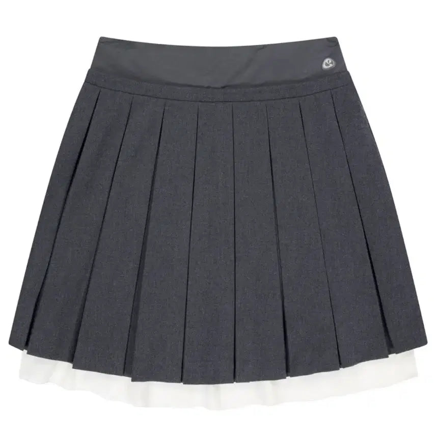[BUNJANG] Coyseio Double Waisted Pleats Skirt Size 1 Grey / 새상품_ 코이세이오 더블 플리츠 스커트 1사이즈 그레이