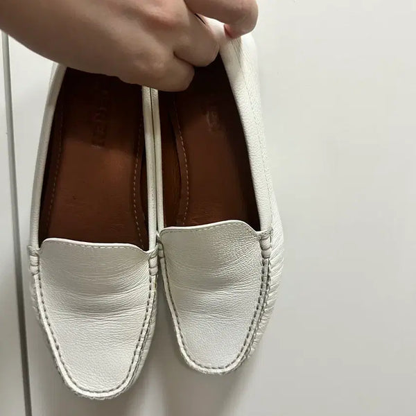 [BUNJANG] kuerruen White Leather Loafers 250 / 쿠에른 화이트 250