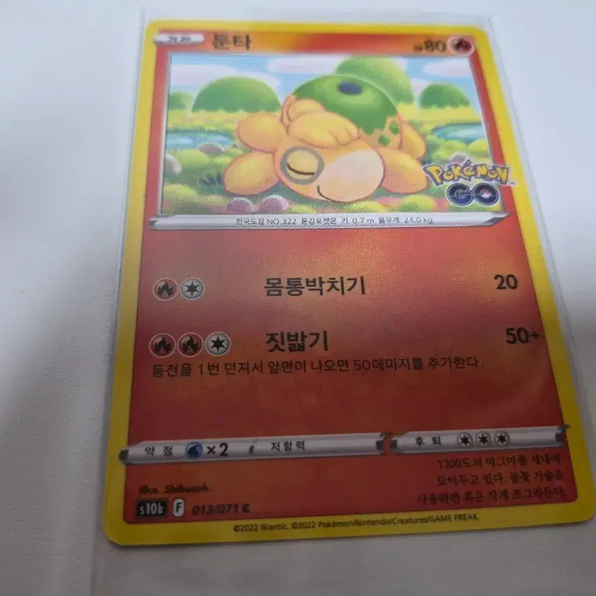 [BUNJANG] Pokemon Card Numel / 포켓몬 카드 둔타