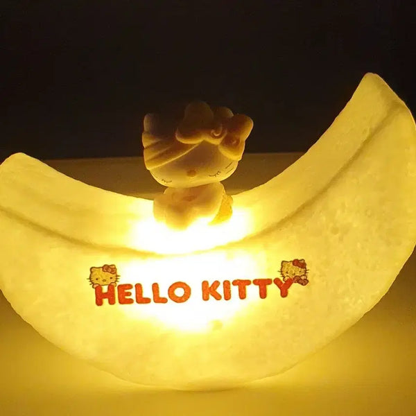 [BUNJANG] Hello Kitty Crescent Moon Mini Mood Lamp / 헬로키티 초승달 미니 무드등 새상품