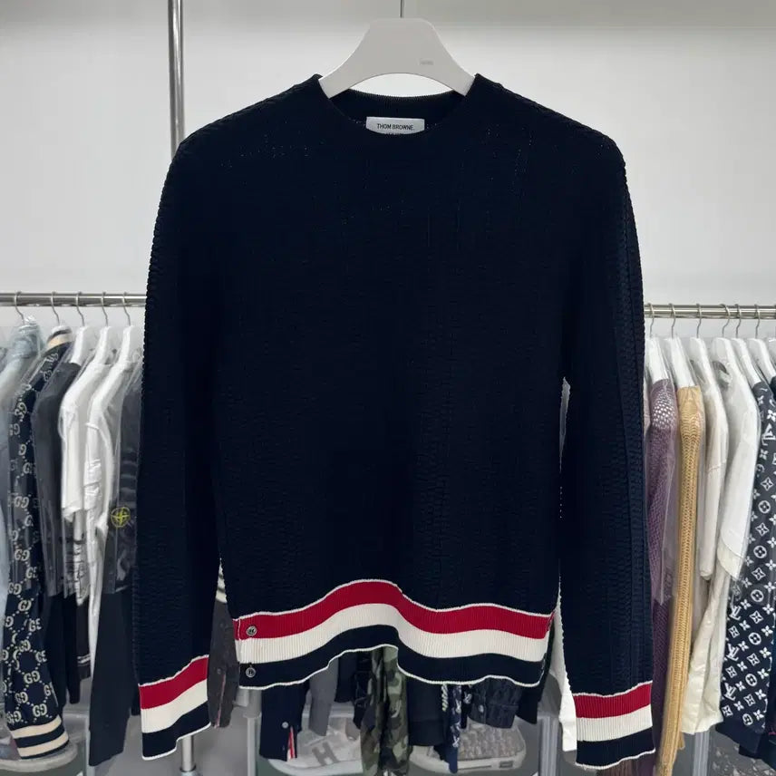 [BUNJANG] Thom Browne Trimming Knit / [리오브양주점] 톰브라운 트리밍 니트