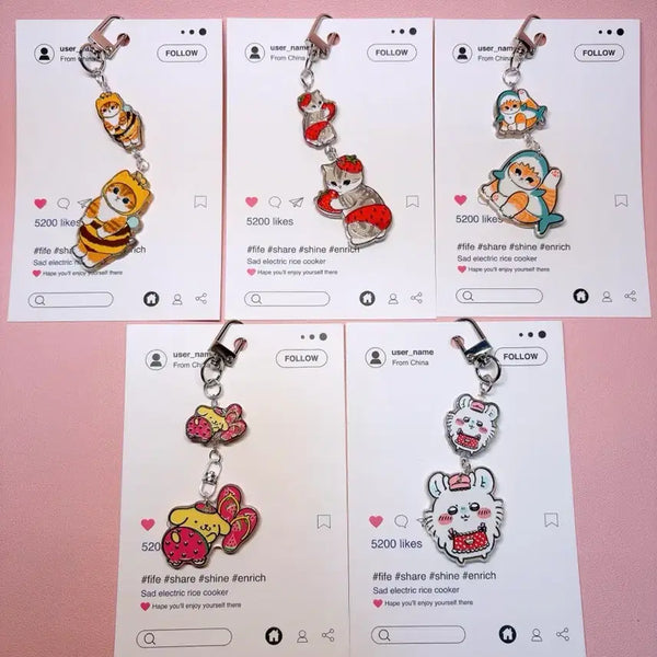 [BUNJANG] Pompompurin Acrylic Dangling Charm Keychain / 아크릴키링 달랑이키링 모푸샌드 모몽가 폼폼푸린