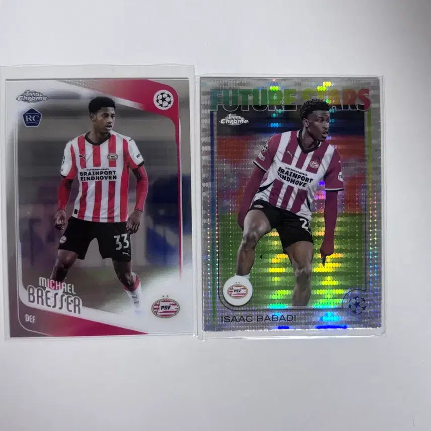 [BUNJANG] Michael Bresser / Isaac Babadi Soccer Card PSV / 마이클 브레서/아이작 바바디 축구 카드 psv