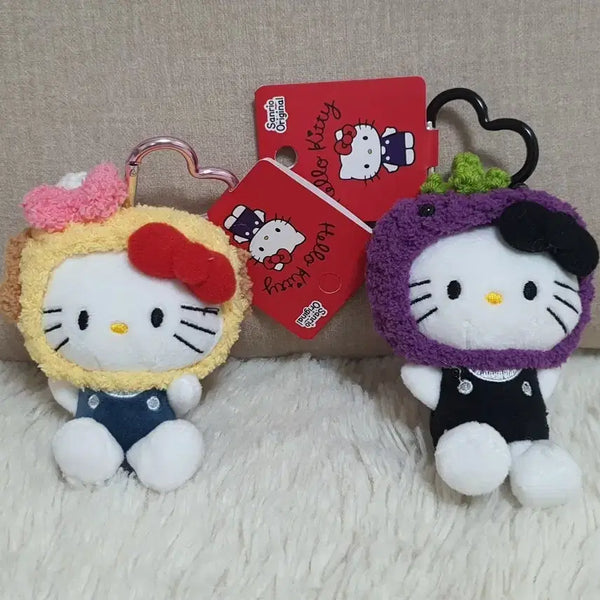 [BUNJANG] Hello Kitty Fruit Costume Keyring Set (2 Types) / 헬로키티 과일 코스튬 키링 2종 세트