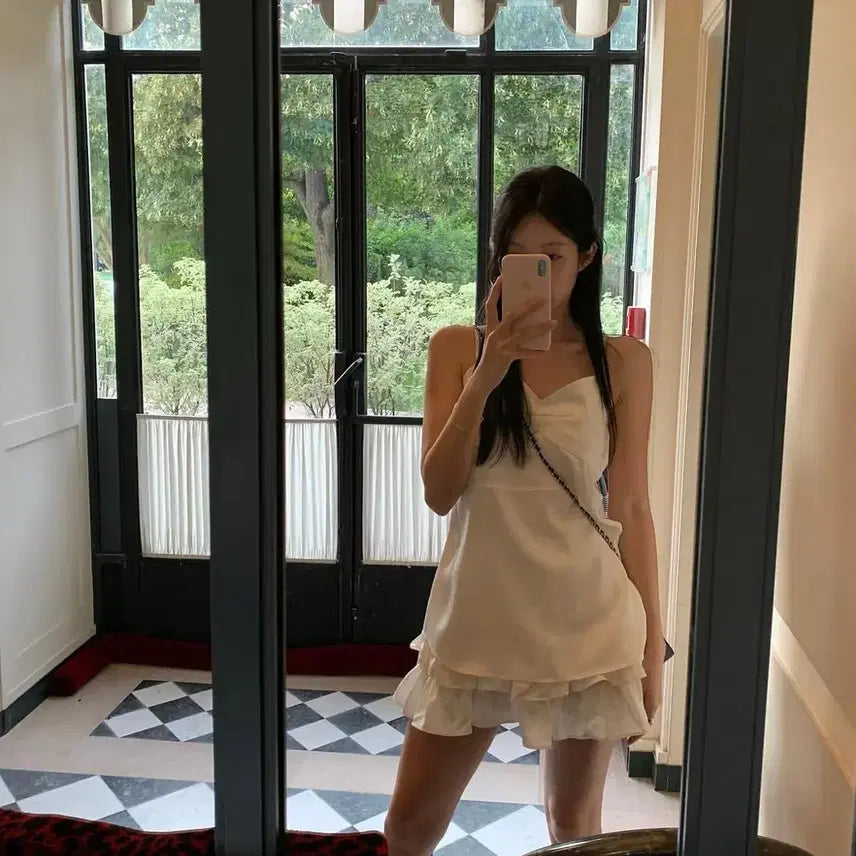 [BUNJANG] LilyCots Plain Bustier + Skirt Set / 릴리코츠 플레인 뷔스티에 + 스커트