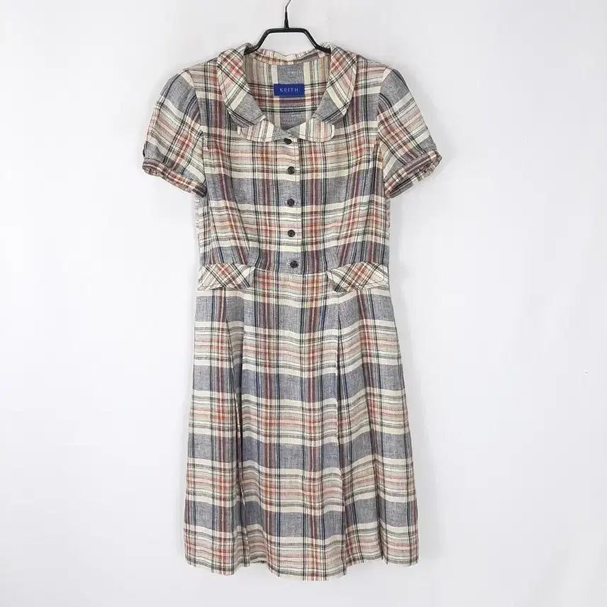 [BUNJANG] Kith Linen Round Collar Dress / 키이스 린넨 둥근카라 원피스2XS