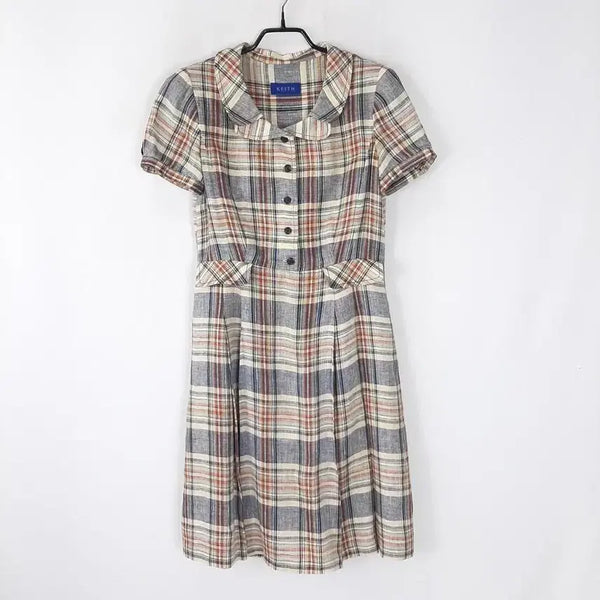 [BUNJANG] Kith Linen Round Collar Dress / 키이스 린넨 둥근카라 원피스2XS