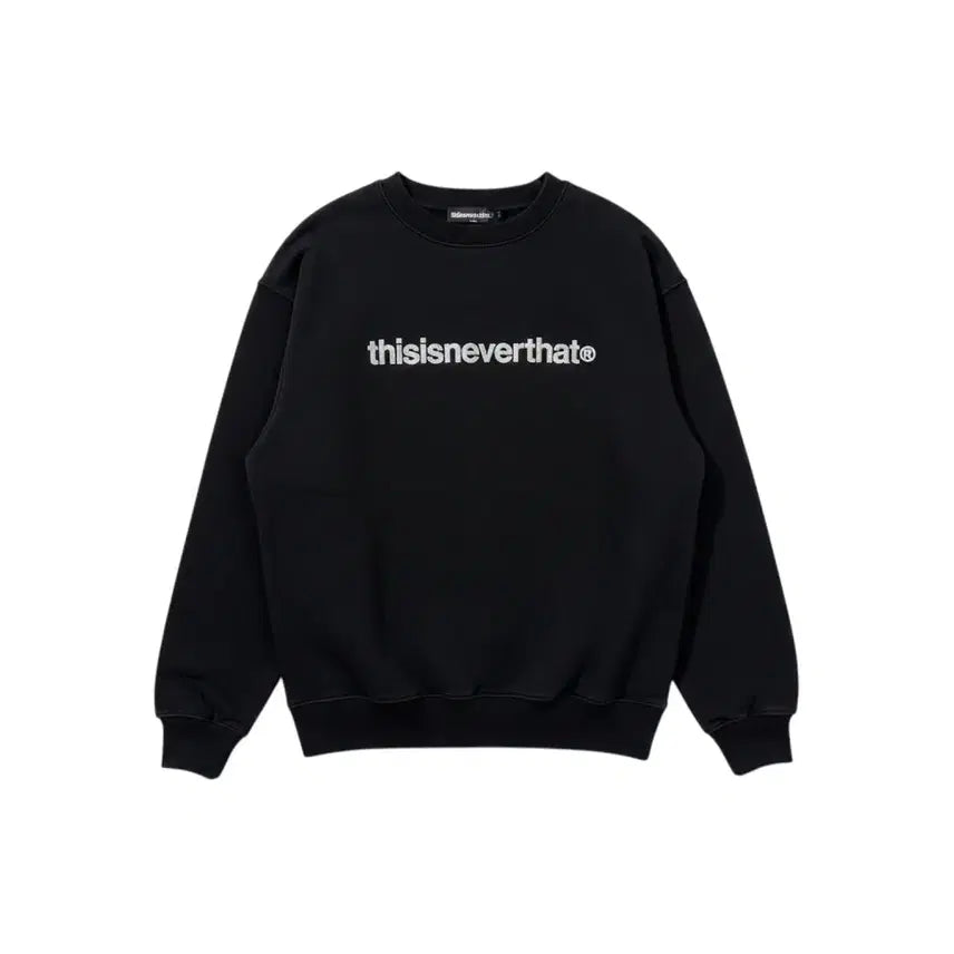 [BUNJANG] Thisisneverthat Embroidered Logo Sweatshirt Black / (S) 디스이즈네버댓 자수로고 맨투맨 블랙