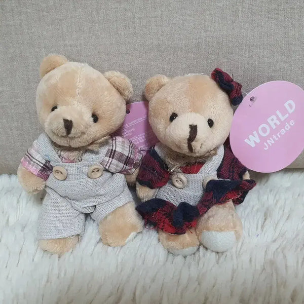[BUNJANG] JNtrade Teddy Bear Couple Doll Keyring Set / JNtrade 테디베어 인형 키링 세트