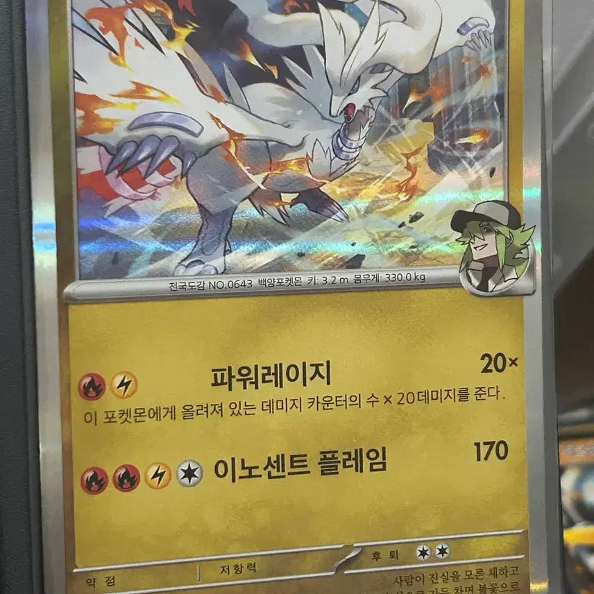 [BUNJANG] N's Reshiram R Innocent Flame Card / N의 레시라무 R 이노센트 플레임