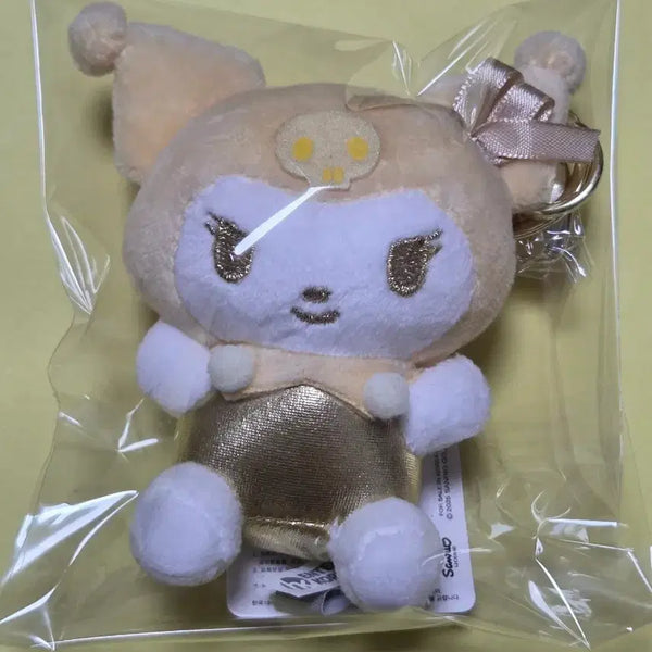 [BUNJANG] Sanrio Gold Heart Keychain (Kuromi/Hangyodon) / 산리오 골드 하트 키링 (쿠로미/한교동)
