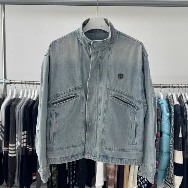 [BUNJANG] Wooyoungmi High Neck Denim Jacket / [리오브양주점] 우영미 하이넥 데님 자켓
