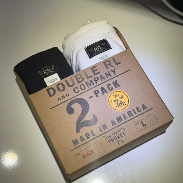 [BUNJANG] RRL Two Pack L Black/White T-Shirts / Rrl 투팩 L