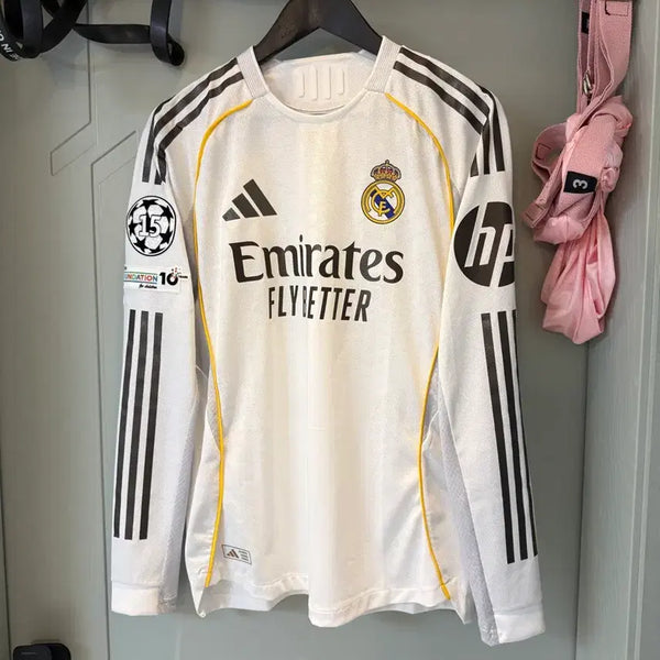 [BUNJANG] Real Madrid 25-26 Home Authentic Long Sleeve Jersey No. 10 Mbappé / 25-26 레알 마드리드 홈 어센틱 긴팔 No.10 음바페