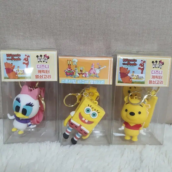 [BUNJANG] Disney Spongebob, Woody, Winnie the Pooh Keychains / 디즈니 스폰지밥/우디/위니더푸 열쇠고리