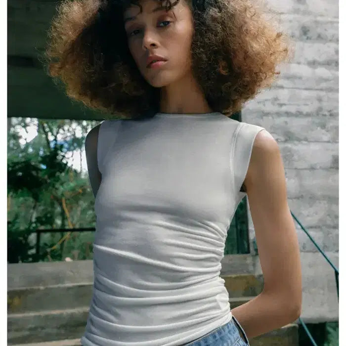 [BUNJANG] Zara Sleeveless Top White L / 자라 슬리브리스