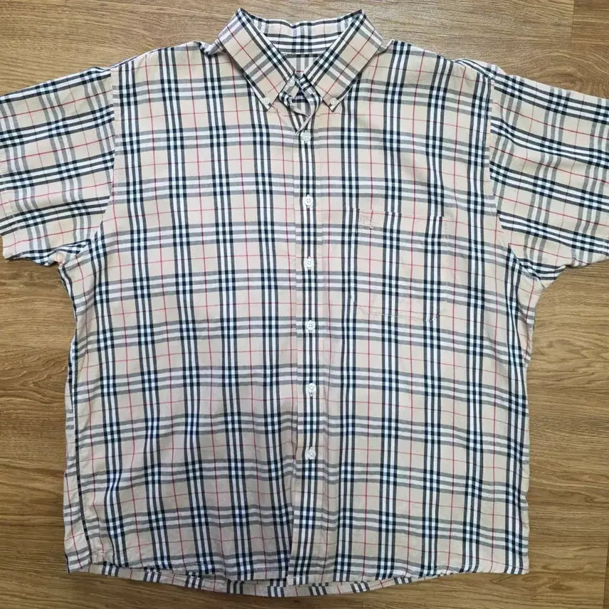 [BUNJANG] Burberry Check Short Sleeve Shirt / 버버리 체크 반팔 셔츠
