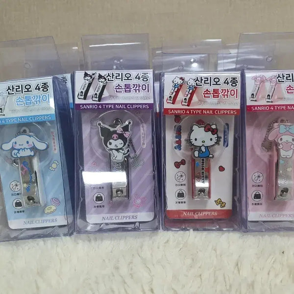 [BUNJANG] Sanrio 4 Types Nail Clippers (Cinnamoroll, Kuromi, Hello Kitty, My Melody) / 산리오 4종 손톱깎이 (시나모롤/쿠로미/헬로키티/마이멜로디)