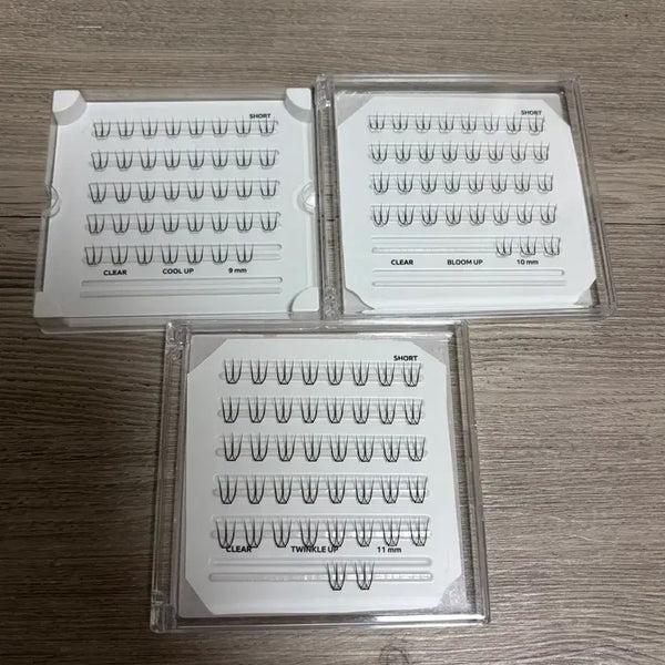 [BUNJANG] Olio No-Glue Clear Short Eyelashes (9mm, 10mm, 11mm) / 올리오 노글루 속눈썹 클리어 숏9mm 10mm 11mm