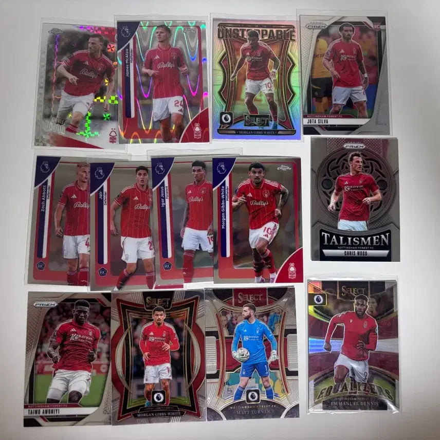 [BUNJANG] Nottingham Forest Football Card Set / 노팅엄 포레스트 축구 카드 세트