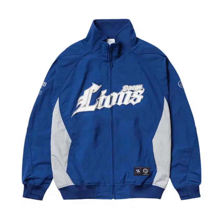 [BUNJANG] Sansan Gear x Samsung Lions Windbreaker Jacket (Blue) / 산산기어x삼성 라이온즈 바람막이 자켓 (블루)