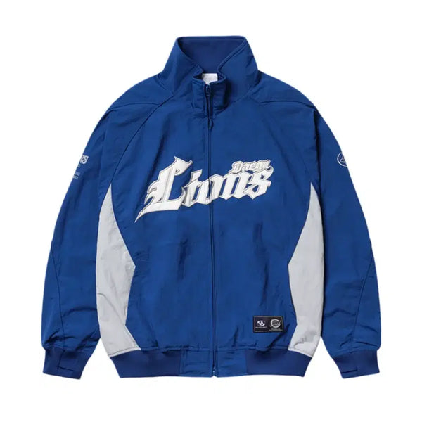 [BUNJANG] Sansan Gear x Samsung Lions Windbreaker Jacket (Blue) / 산산기어x삼성 라이온즈 바람막이 자켓 (블루)