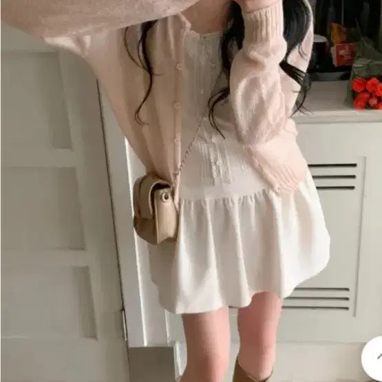 [BUNJANG] Light Pink Peach Cardigan / 가디건