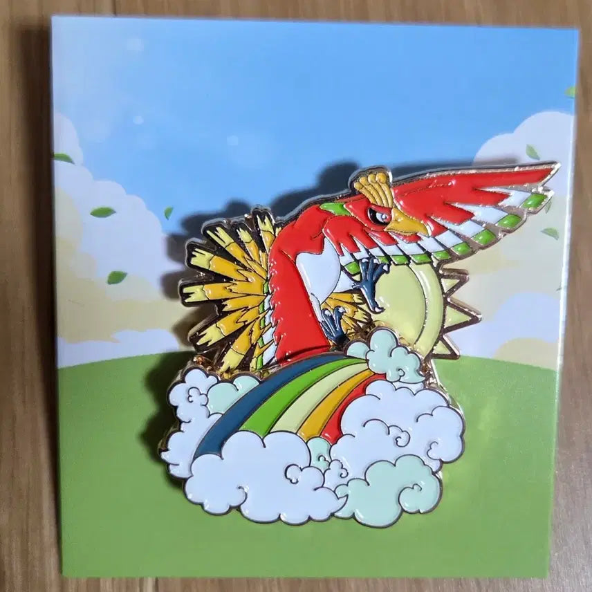 [BUNJANG] Pokemon Ho-Oh POKÉMON TOAST Badge / 포켓몬 이삭토스트 칠색조 뱃지 판매
