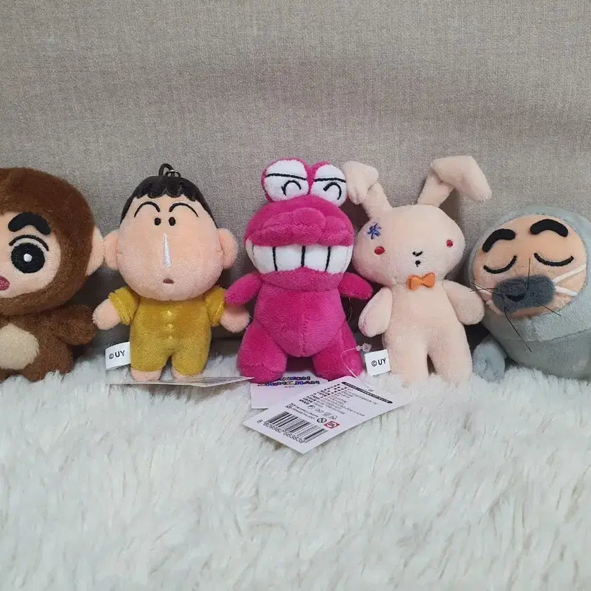 [BUNJANG] Crayon Shin-chan Plush Keychain Set (5 Types) / 짱구 인형키링 5종 세트