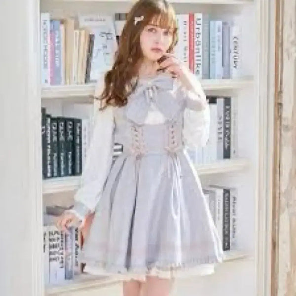 [BUNJANG] Liz Lisa Heart Collar Pleats Frill Dress / 예판)리즈리사 하트칼라 플리츠 프릴원피스