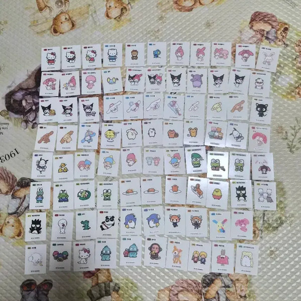 [BUNJANG] Sanrio Sticker Sheet Bundle (86 pcs) / 산리오 띠부씰 일반씰 86장 일괄판매합니다(마지막1세트)