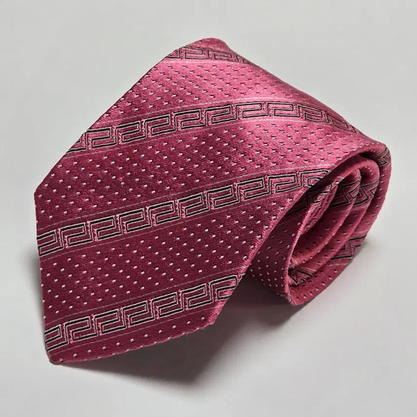 [BUNJANG] Versace Silk Necktie Pink Pattern / 베르사체 넥타이